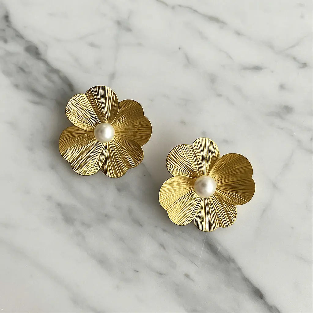 Golden Orchid Studs Aurebravur