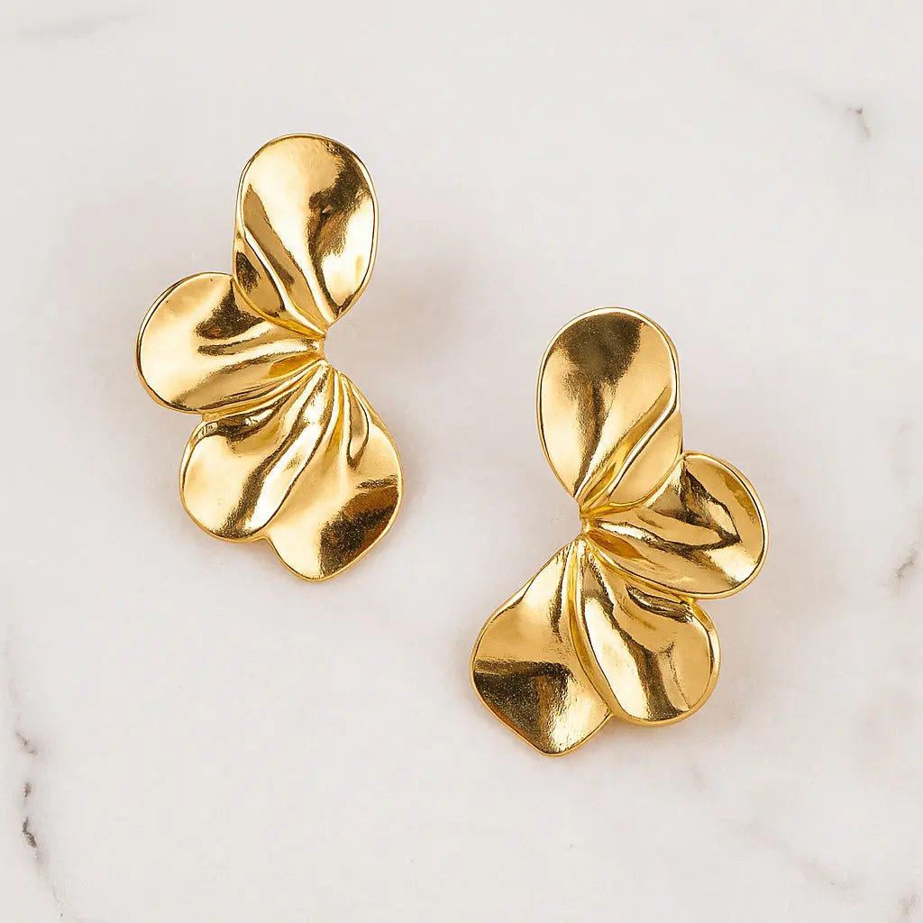 Sculpted Petal Earrings Aurebravur