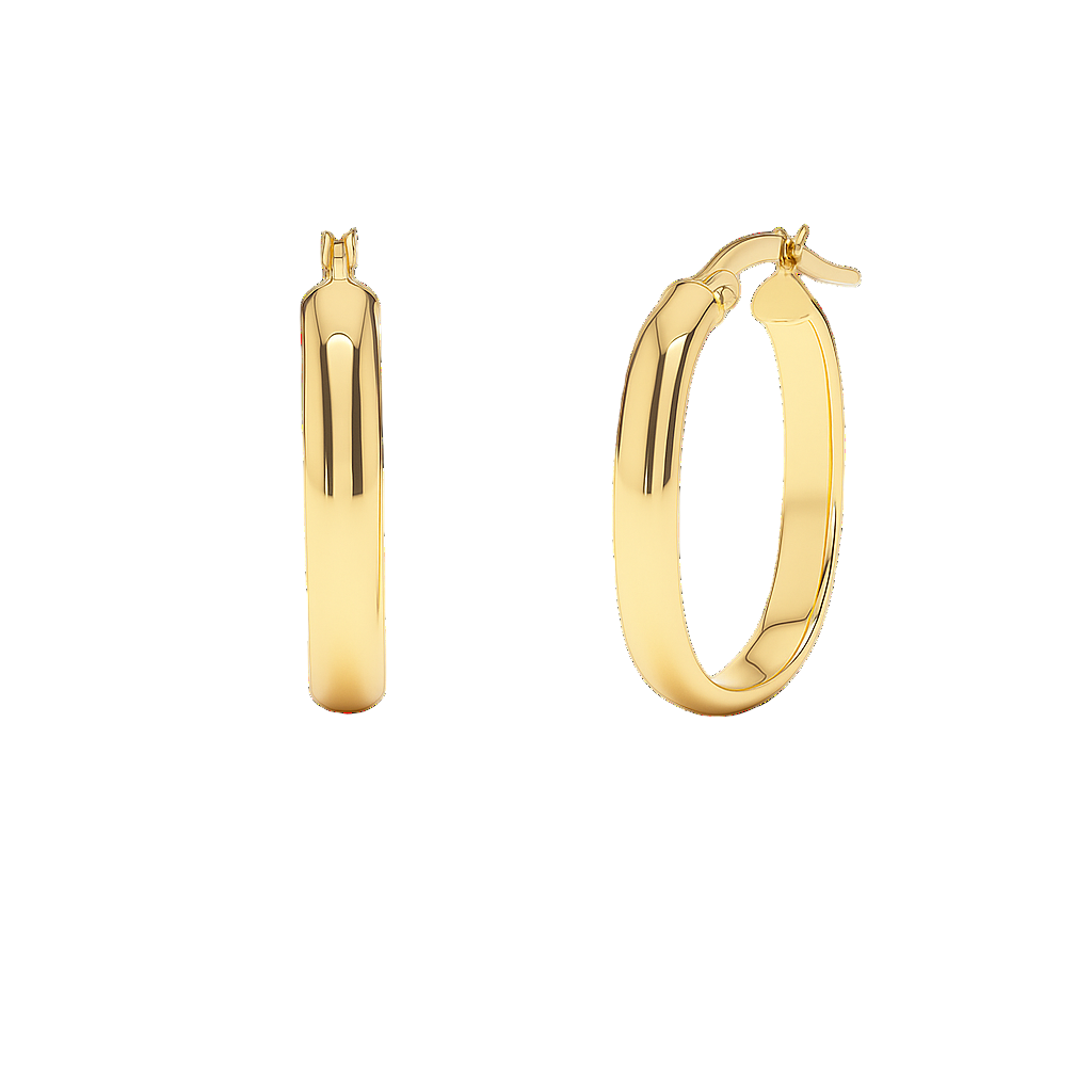 Refined Oval Hoops