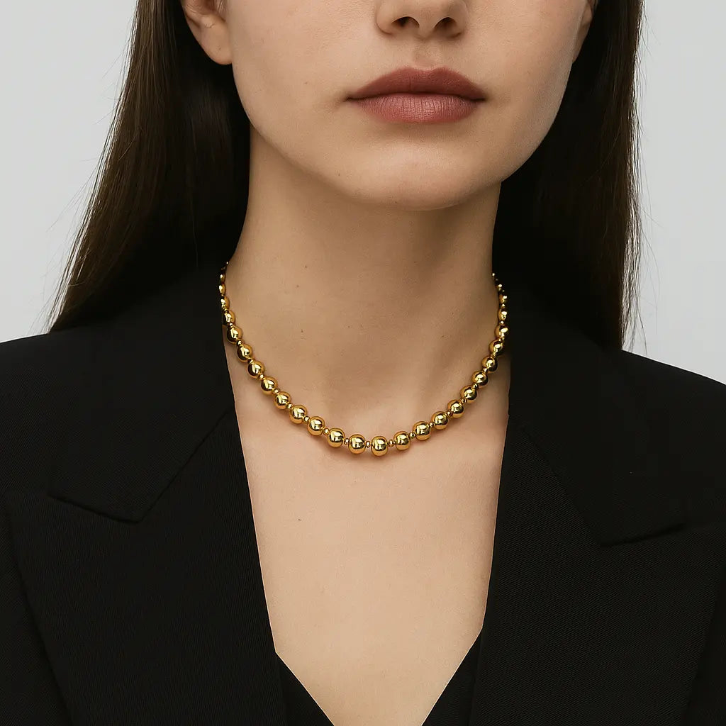 Orchid Bead Necklace Aurebravur