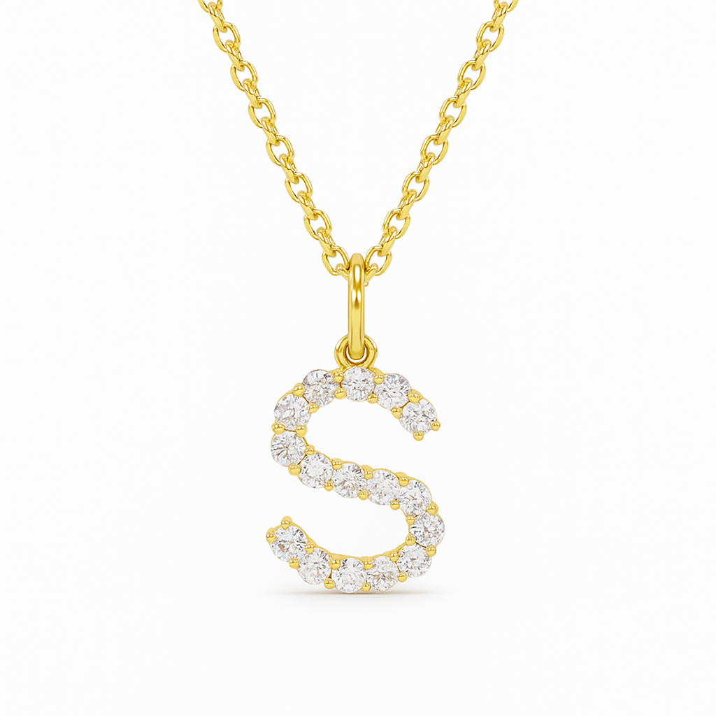 Pavé Initial Necklace