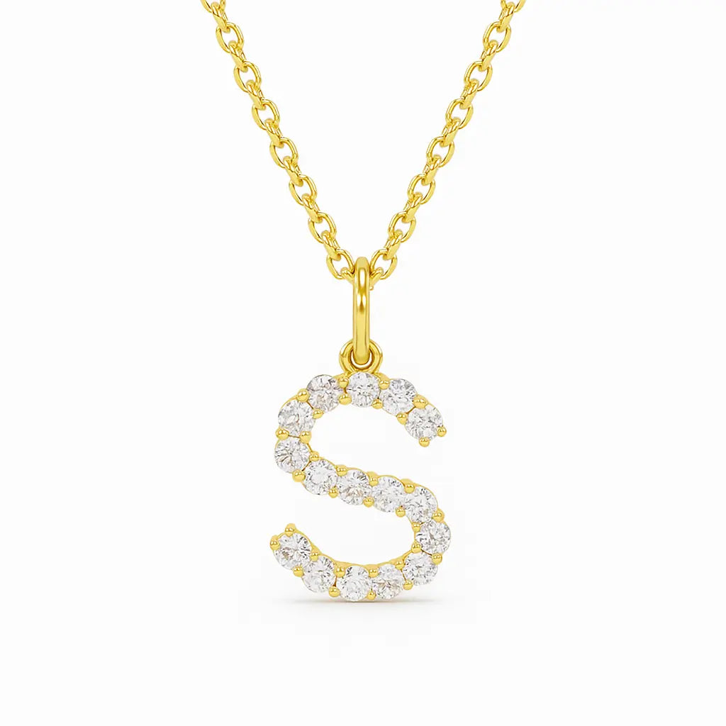Pavé Initial Necklace Aurebravur