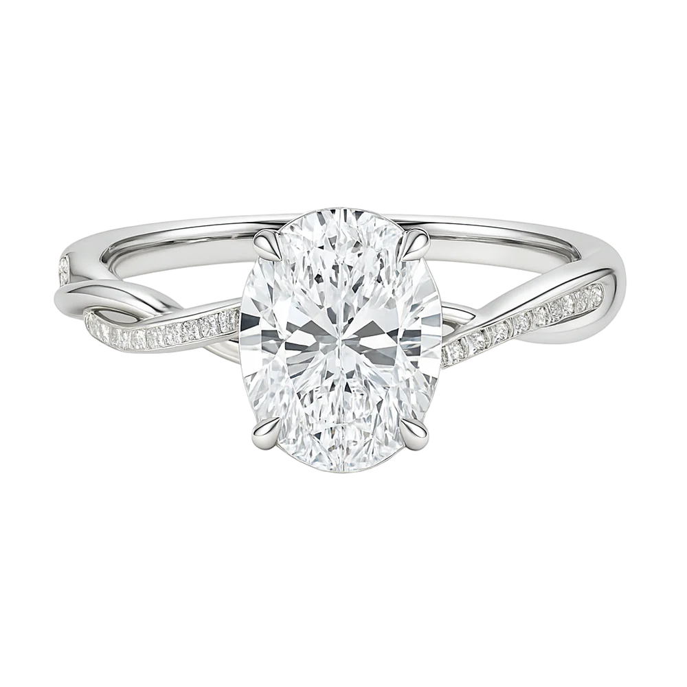 Eterna Lumière Oval Moissanite Ring