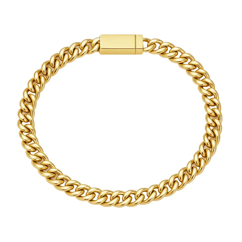 Cuban Link Bracelet – 5mm 18K Gold Vermeil Aurebravur