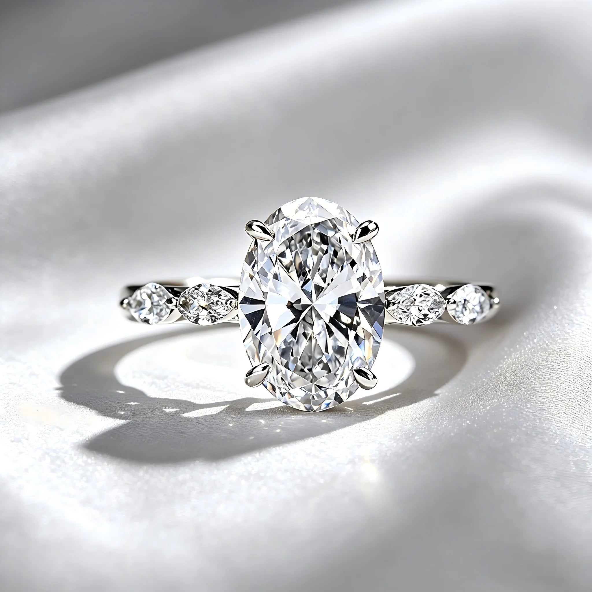 The Sovereign Oval Engagement Ring (2 Carat)