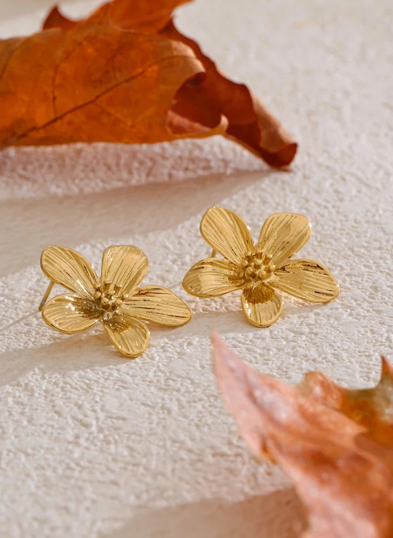 The Bloom Studs | 18k Gold PVD Stainless Steel
