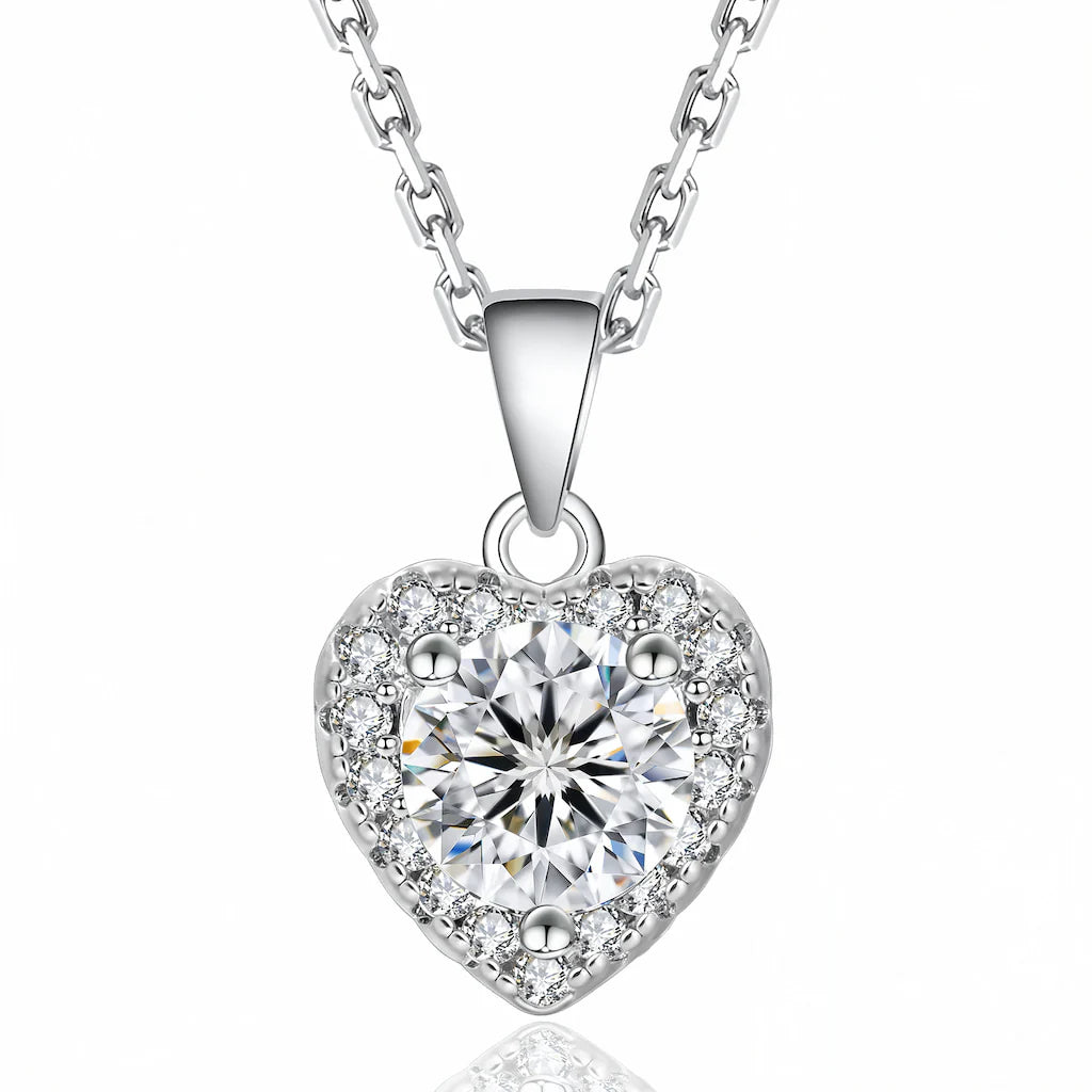THE EMPRESS HEART PENDANT | 1.00CT VVS MOISSANITE