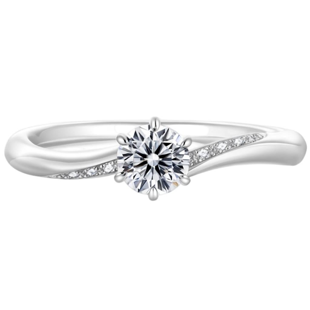 the Eterna Twist Moissanite Ring