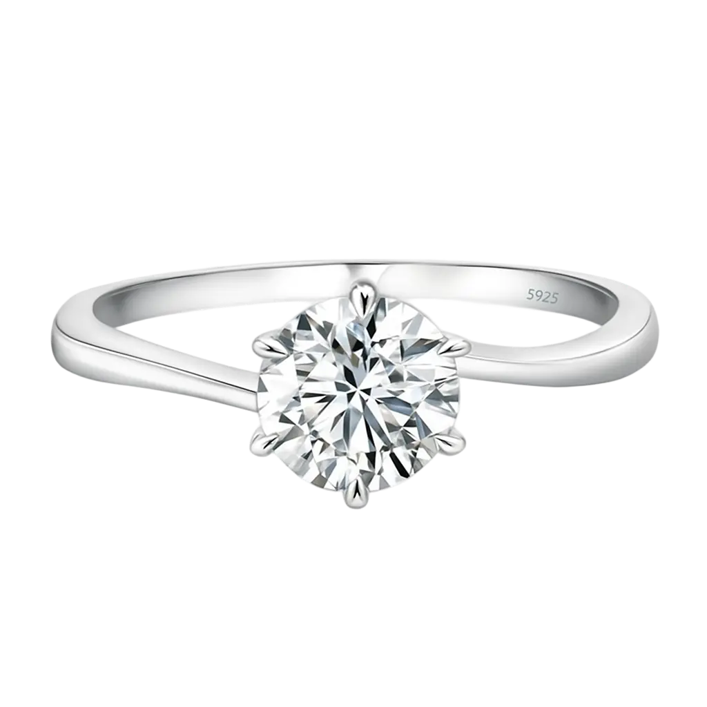Eterna Poise Moissanite Ring Aurebravur