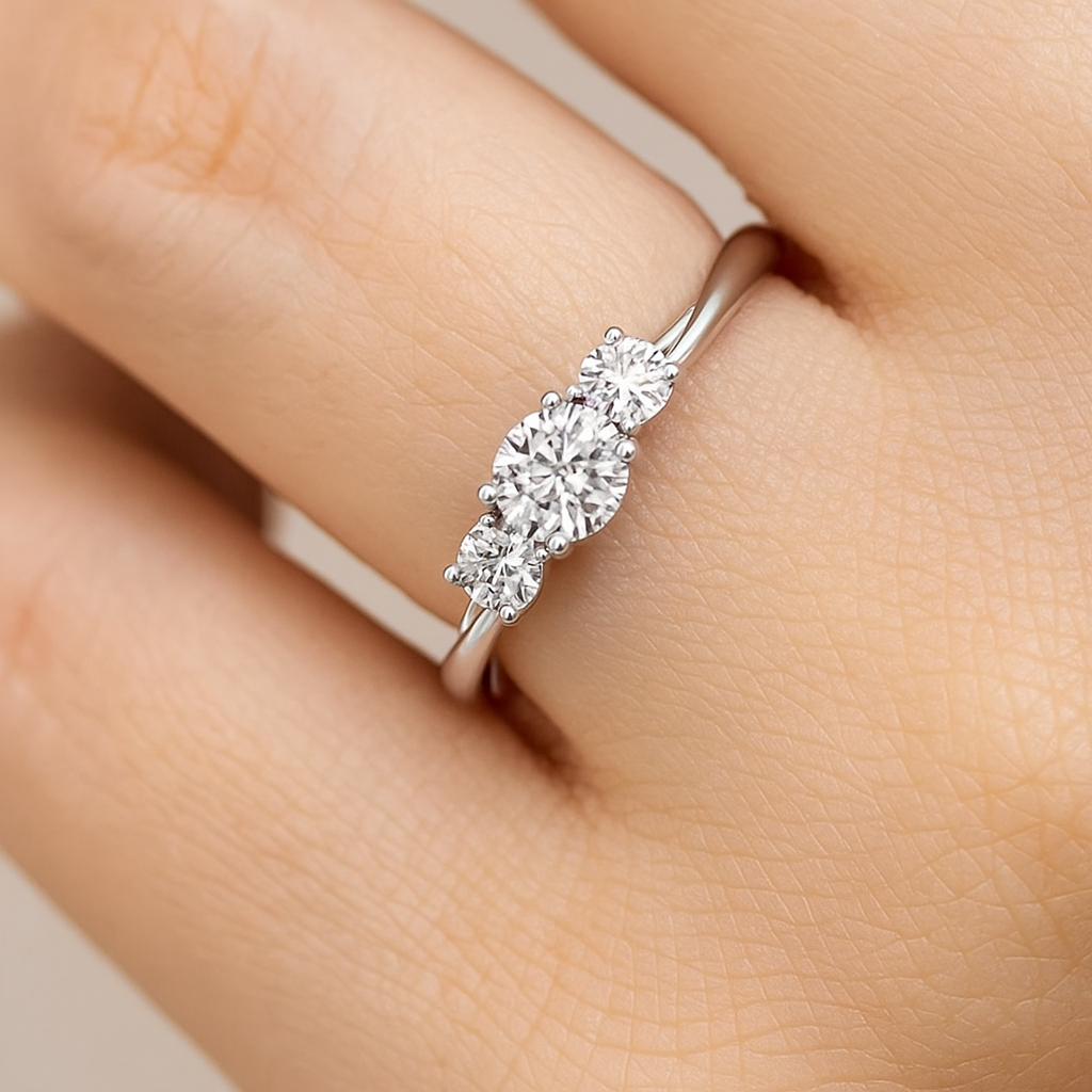Eterna Trinity Moissanite Ring