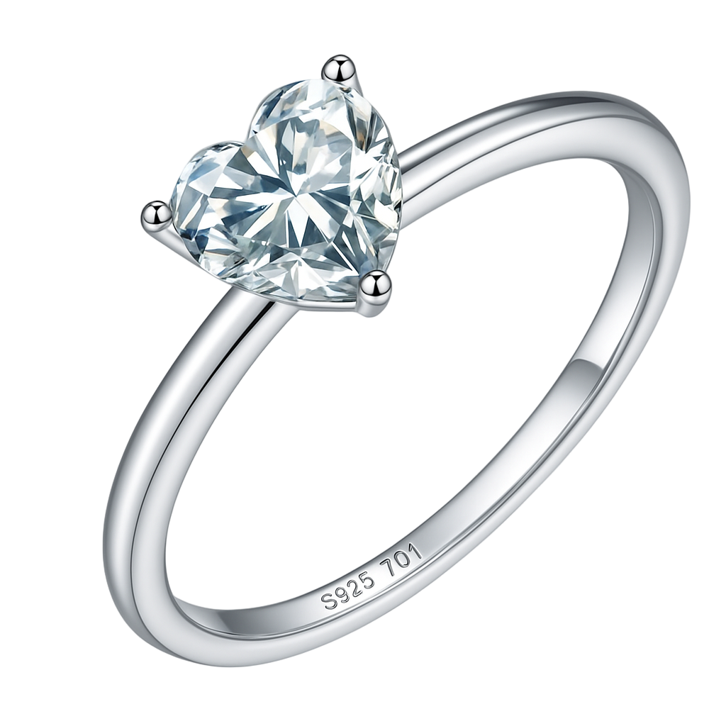 Eterna Heartline Moissanite Ring