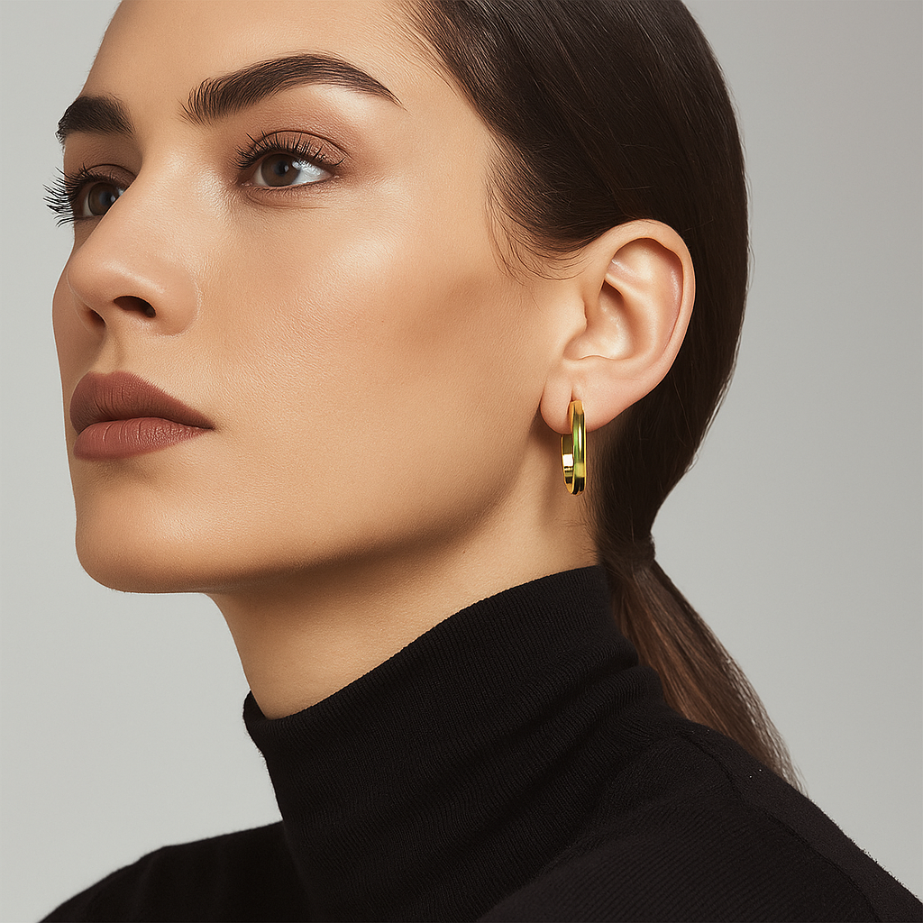 Refined Oval Hoops