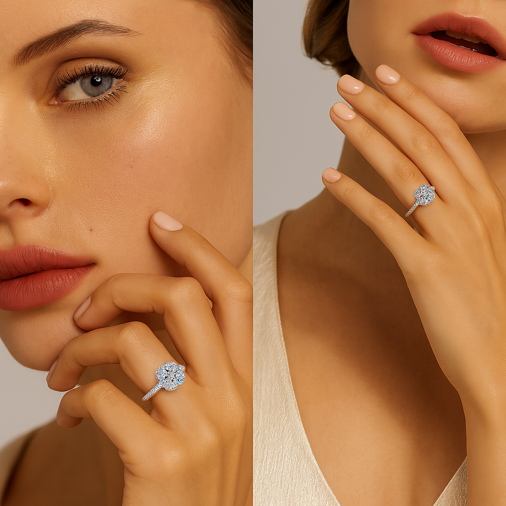 Valencia Oval Halo Diamond Ring