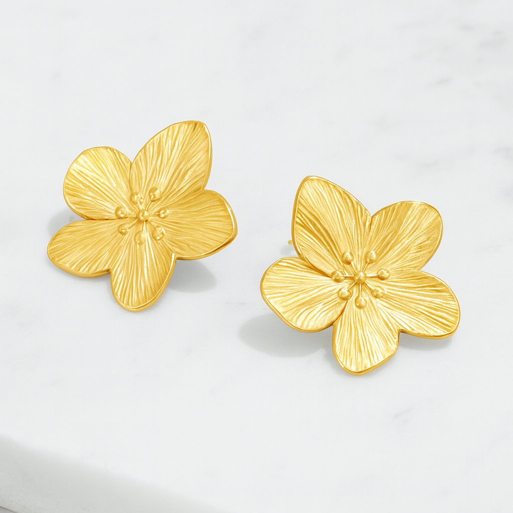 Fleur d’Or – Aretes Flor Dorada de Bravura