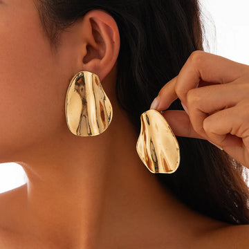 Los Fluid Petal Drops | Acero Inoxidable PVD Oro de 18k