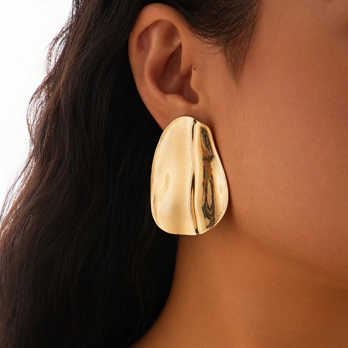 The Fluid Petal Drops | 18k Gold PVD Stainless Steel