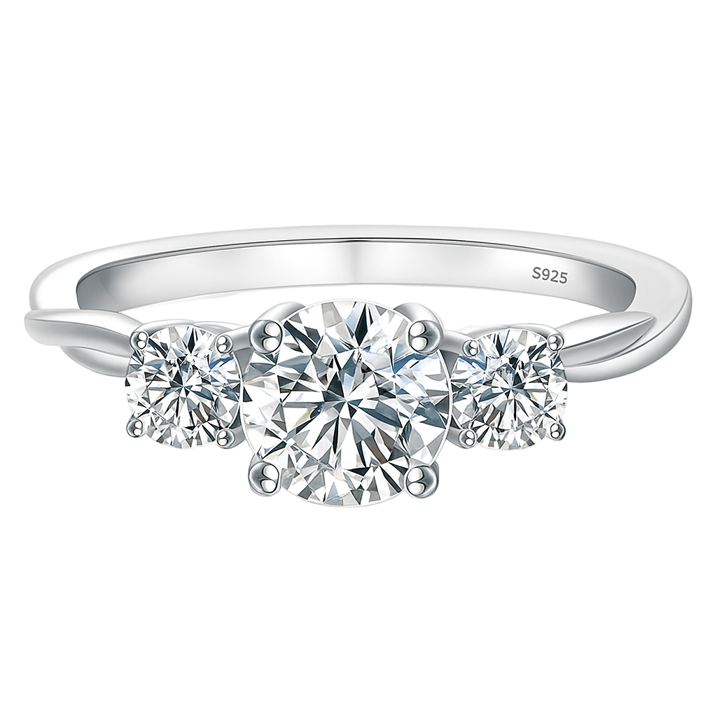 Eterna Trinity Moissanite Ring
