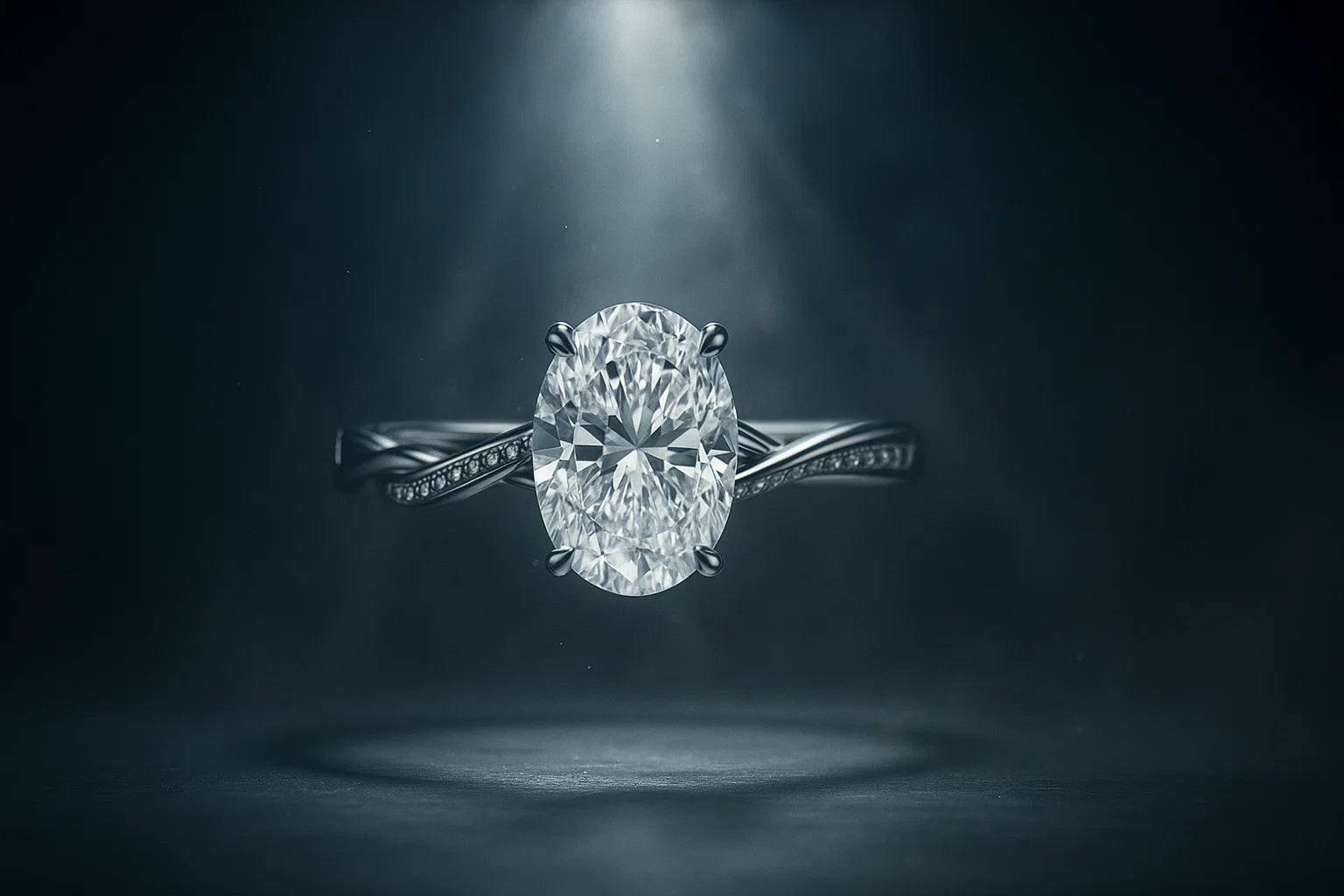 Eterna Lumière Oval Moissanite Ring