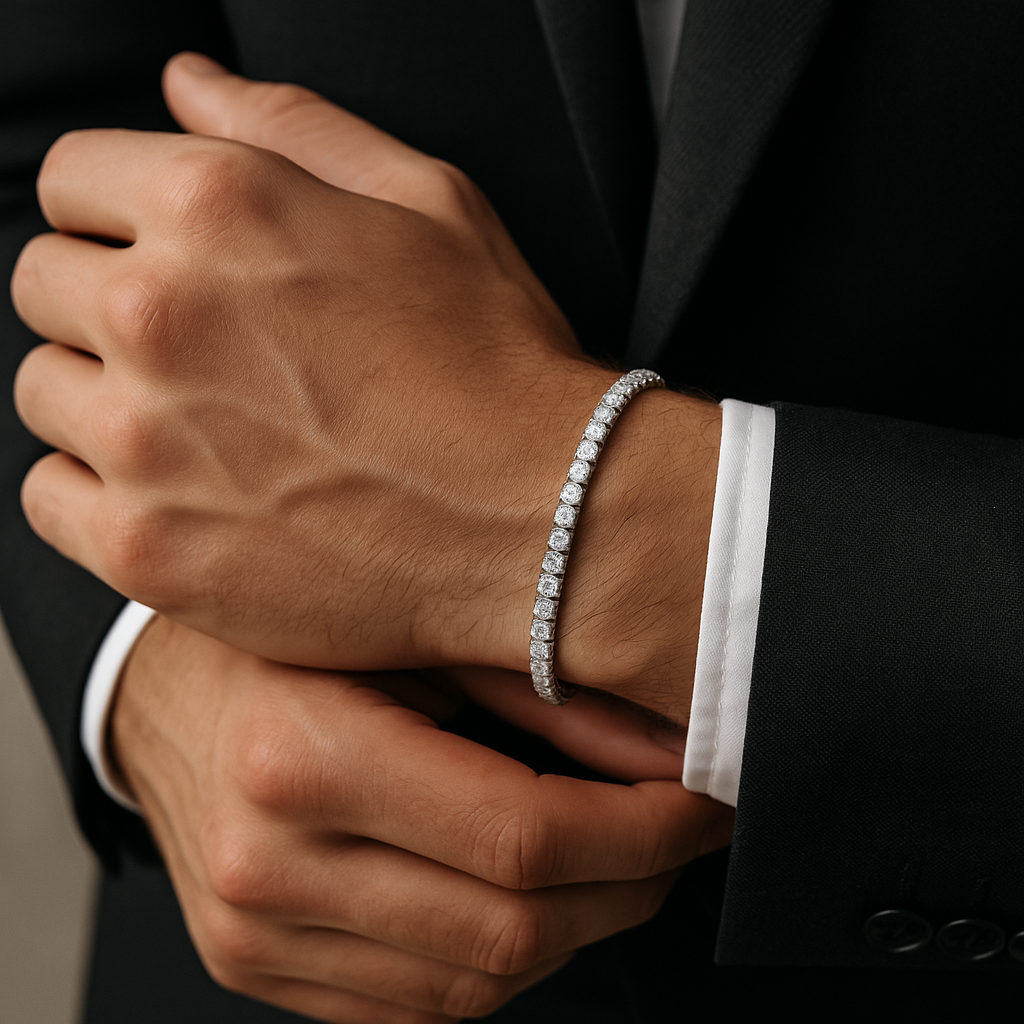 Pulsera Tennis Windsor en Plata 925 con Moissanites