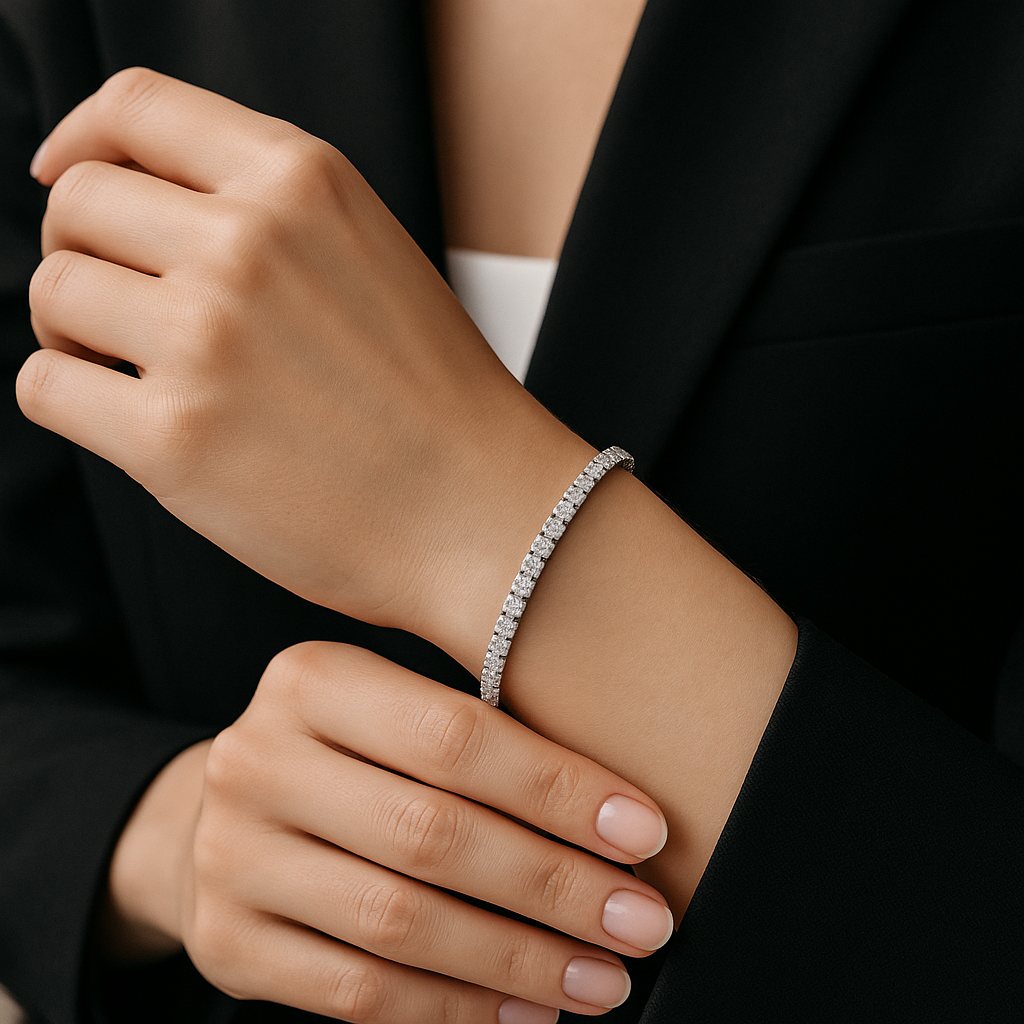 Pulsera Tennis Windsor en Plata 925 con Moissanites