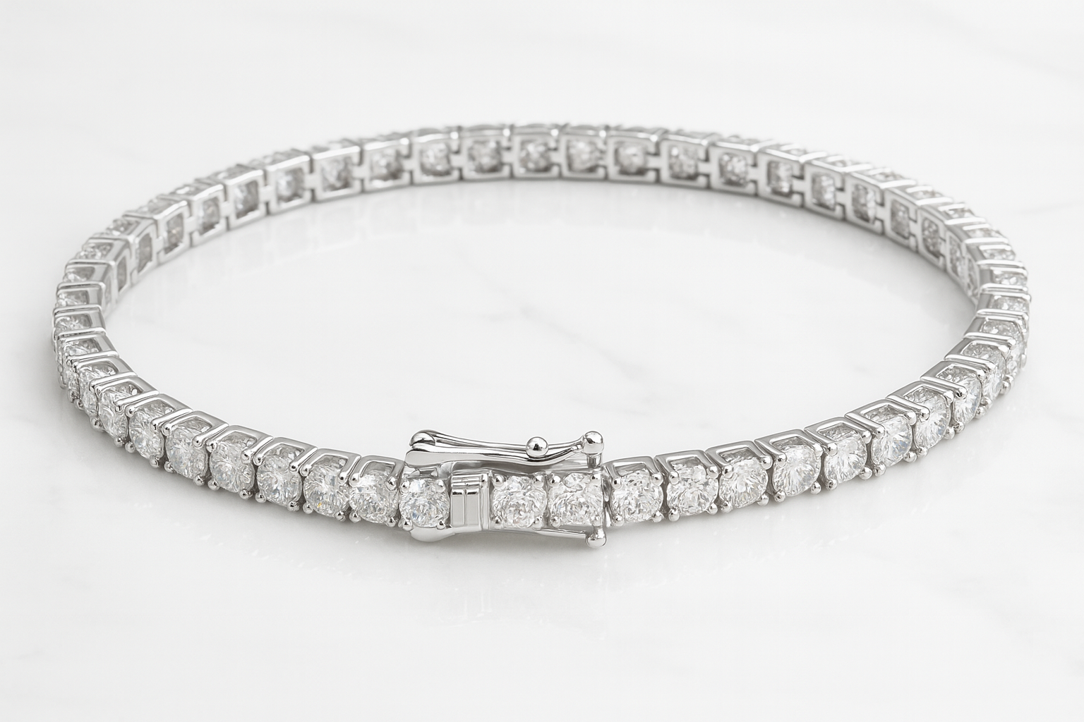 Pulsera Tennis Windsor en Plata 925 con Moissanites
